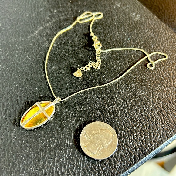 Silpada Gold Cross Pendant Necklace with Oval Shape Cross Design - Picture 3 of 5